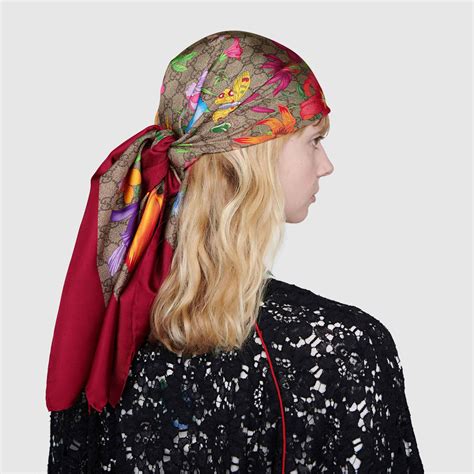 fake gucci satin scarf|women's gucci head scarves.